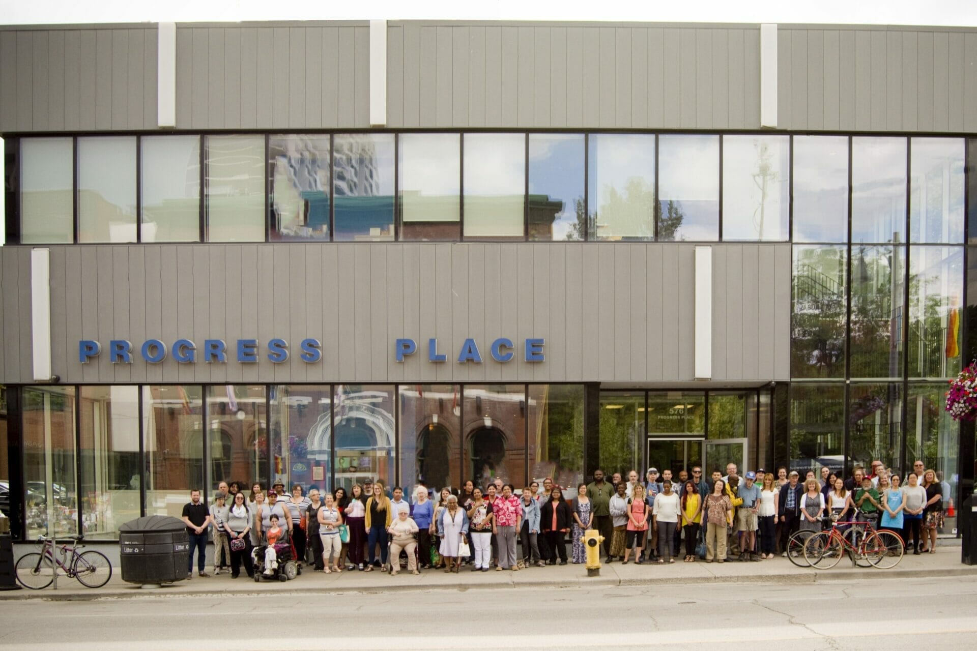 Group photo outside